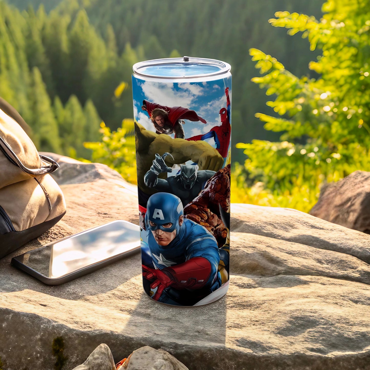 Marvel Superheroes Travel Tumbler for Outdoor Adventures