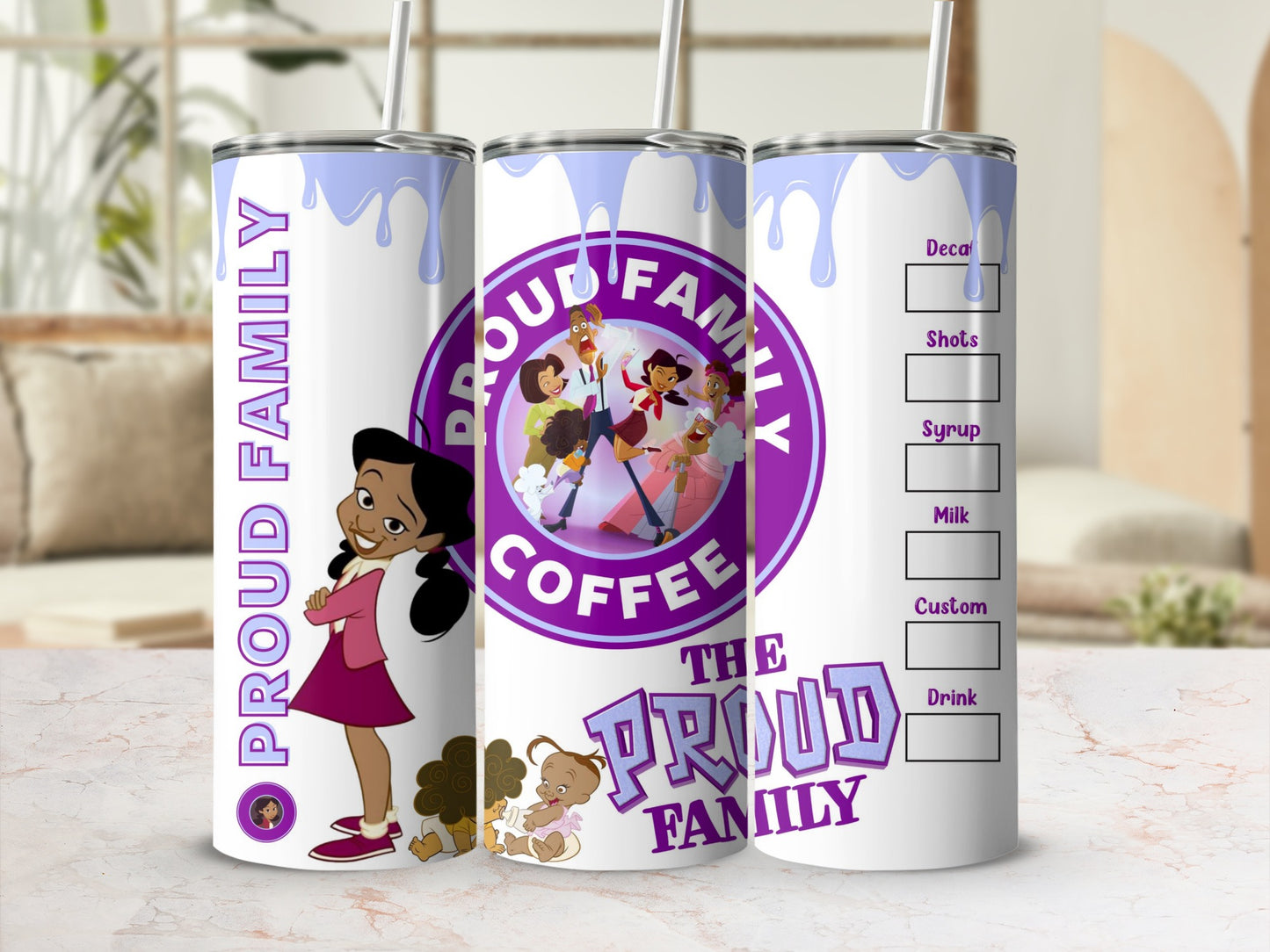 Proud Family Coffee Themed Reusable Tumbler