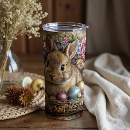Adorable Bunny with Easter Egg Design Tumbler