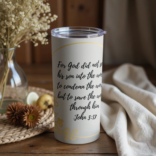 Inspirational John 3 16 Scripture Insulated Tumbler