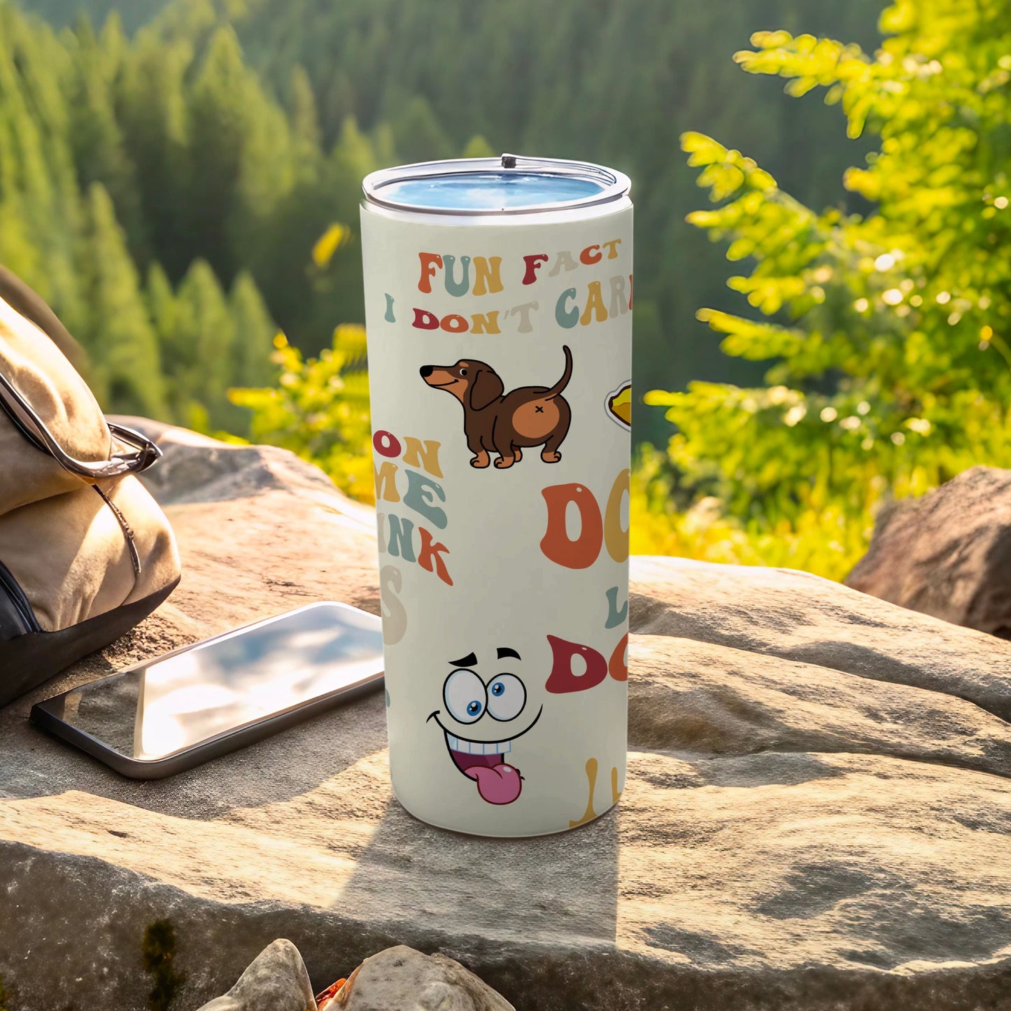 Fun Fact I Don't Care Dog Lover Insulated Tumbler