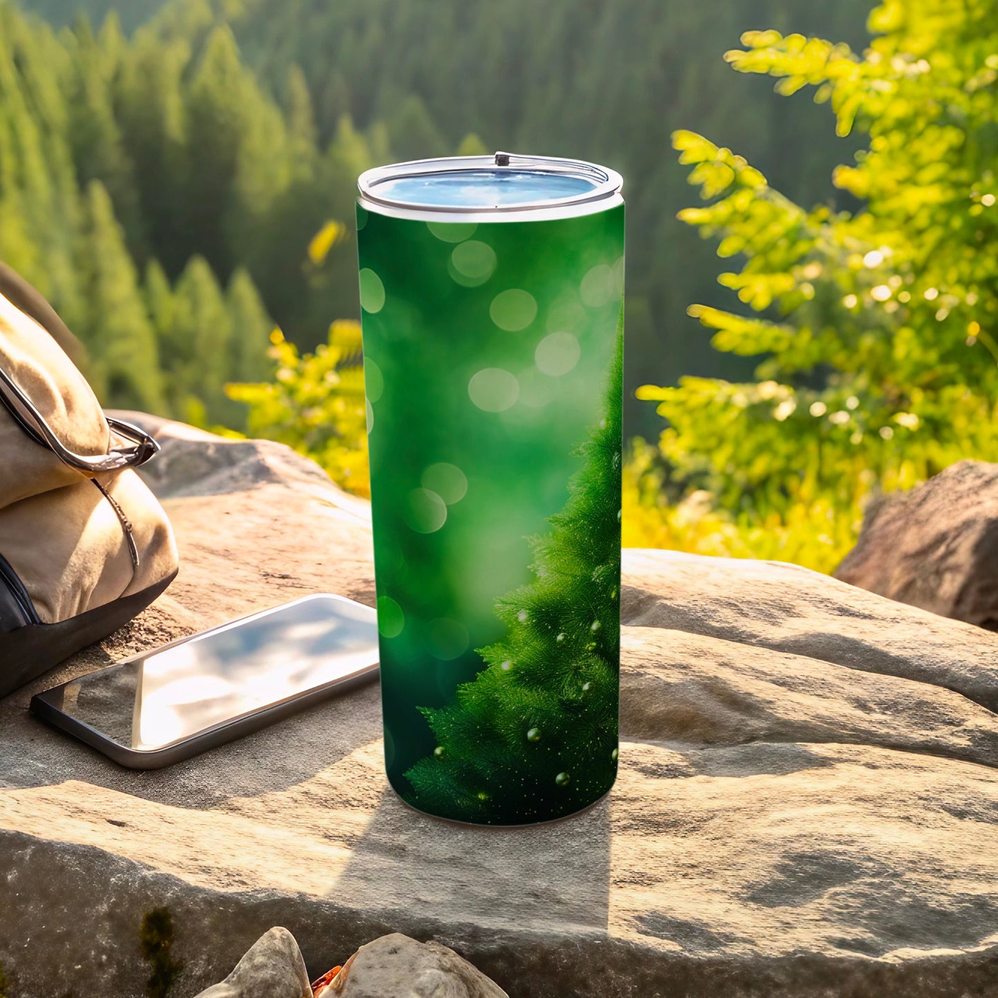 Green Forest Scenery Insulated Travel Tumbler Product