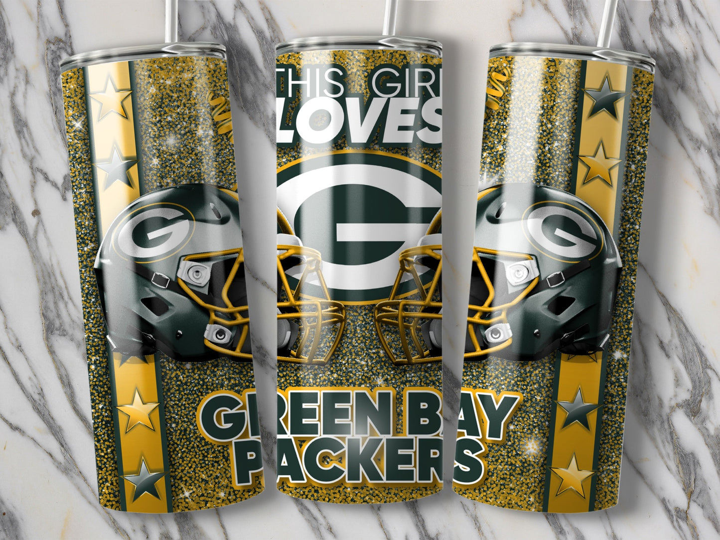 THIS GIRL LOVES Green Bay Packers Sports Team Tumblers