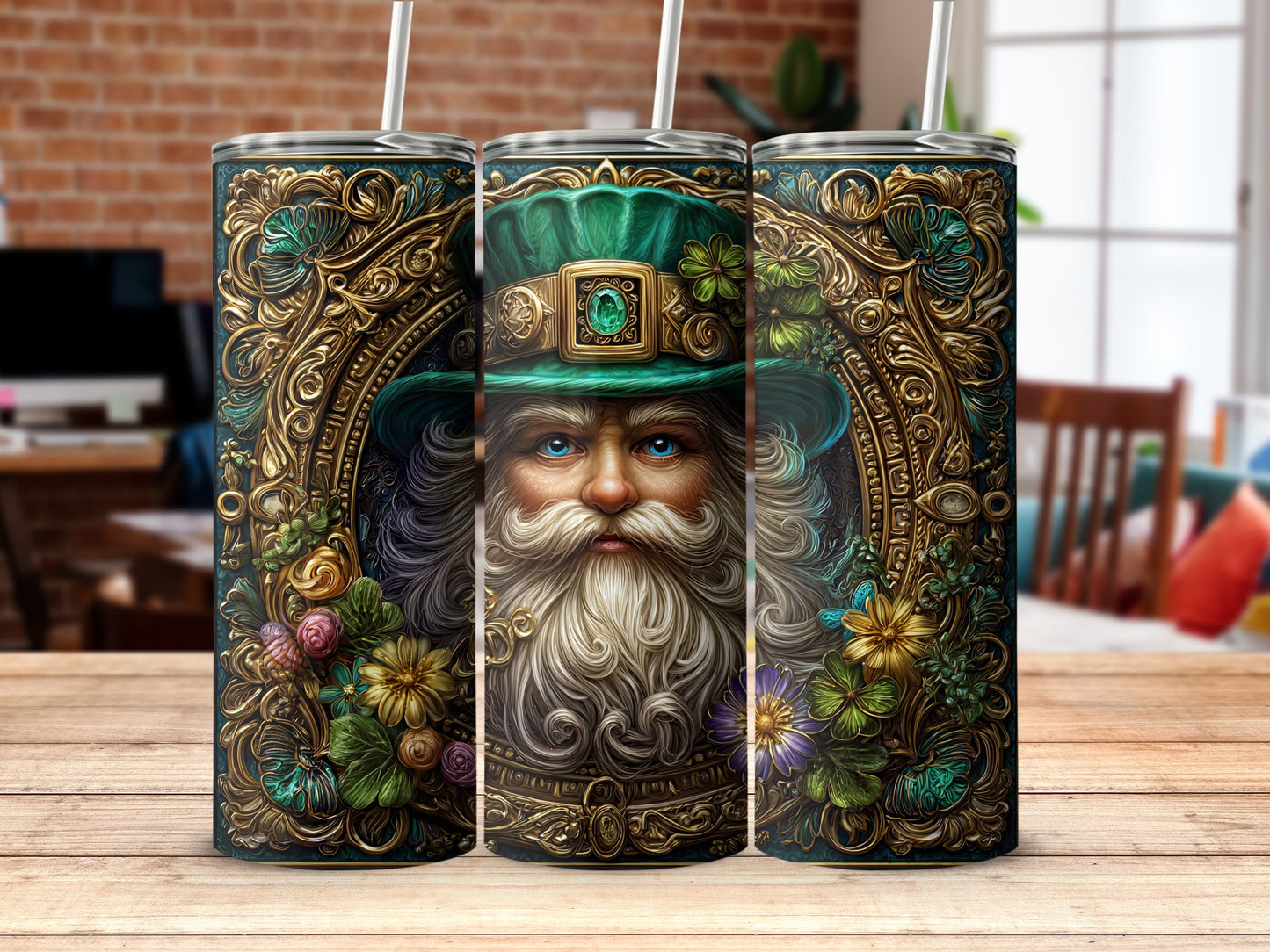 St. Patrick's Day Leprechaun Art Decorative tumbler