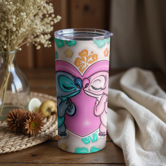 Cute Cartoon Animal Love Illustration Tumbler Product