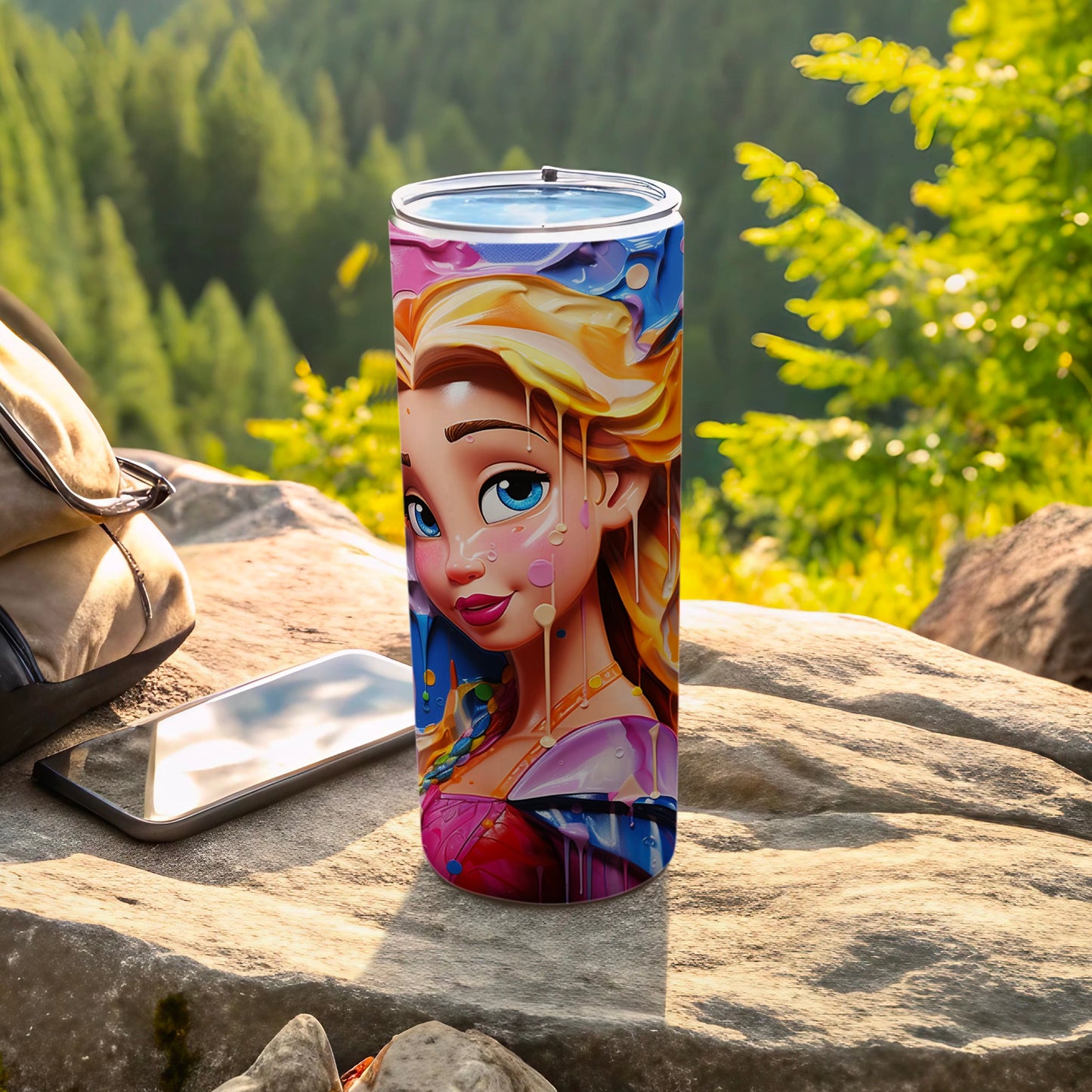 Vibrant Cartoon Character Insulated Travel Cup