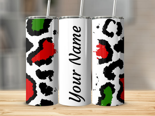 Personalized Animal Print with Your Name Tumbler