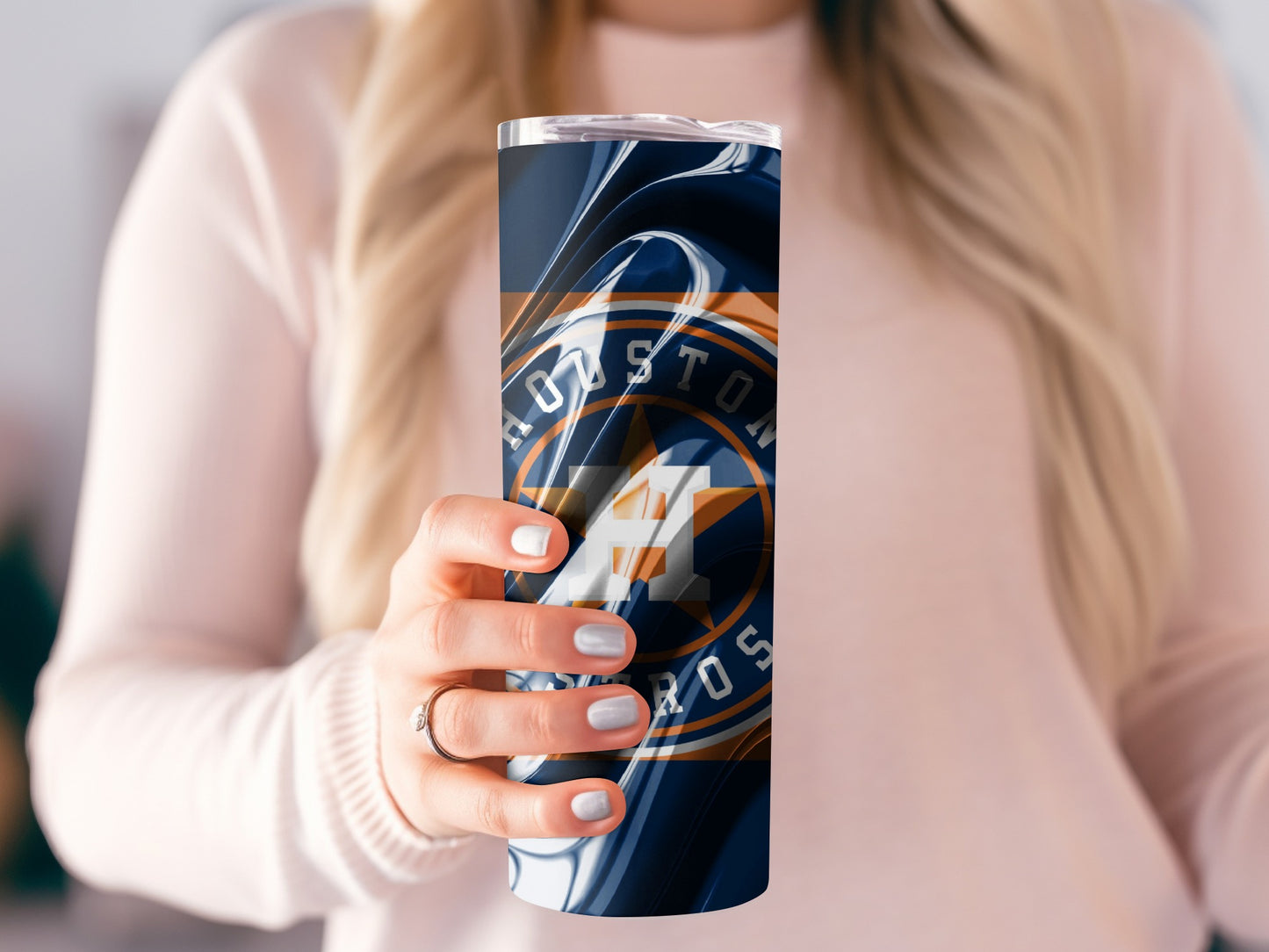 Houston Astros Team Logo Abstract Design Pattern Tumblers