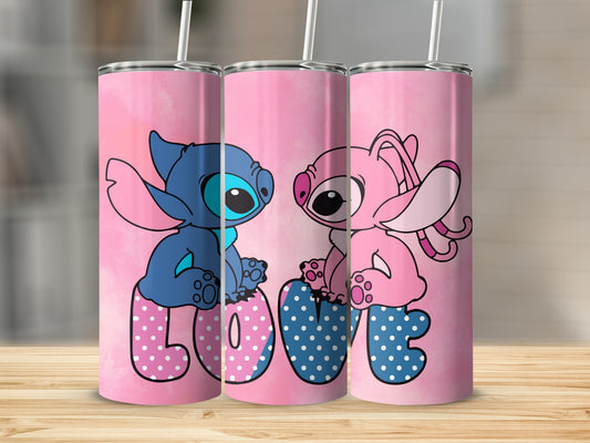 Cute Cartoon Characters Love Design Tumbler Cup