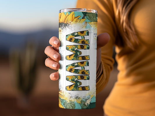 Vibrant Sunflower MAMA Insulated Tumbler Cup