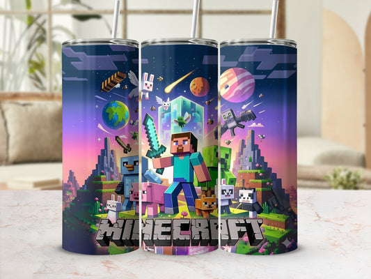 Colorful Minecraft Adventure Design Tumbler