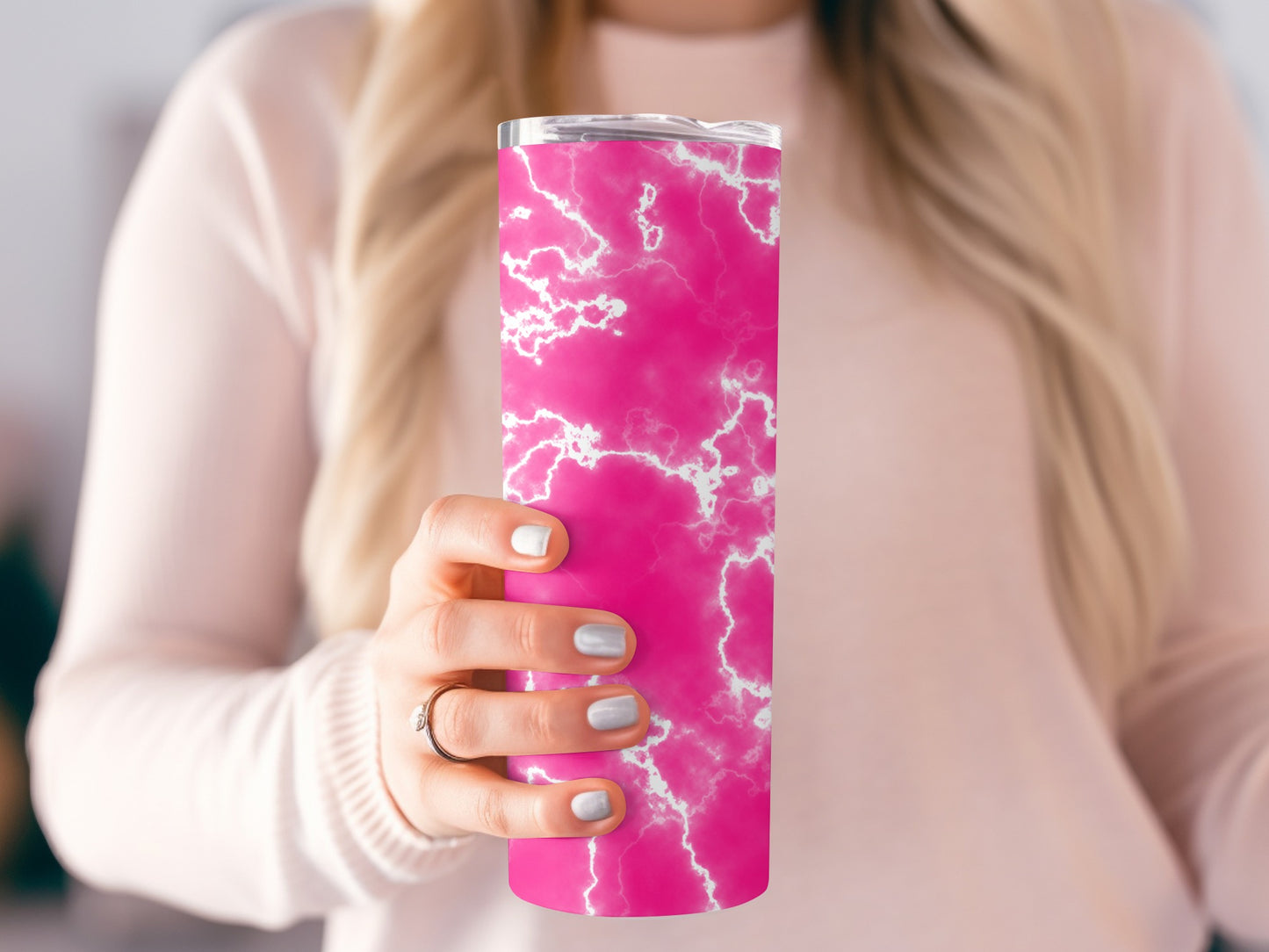 Pink Lightning Electric Style Unique Design Tumblers