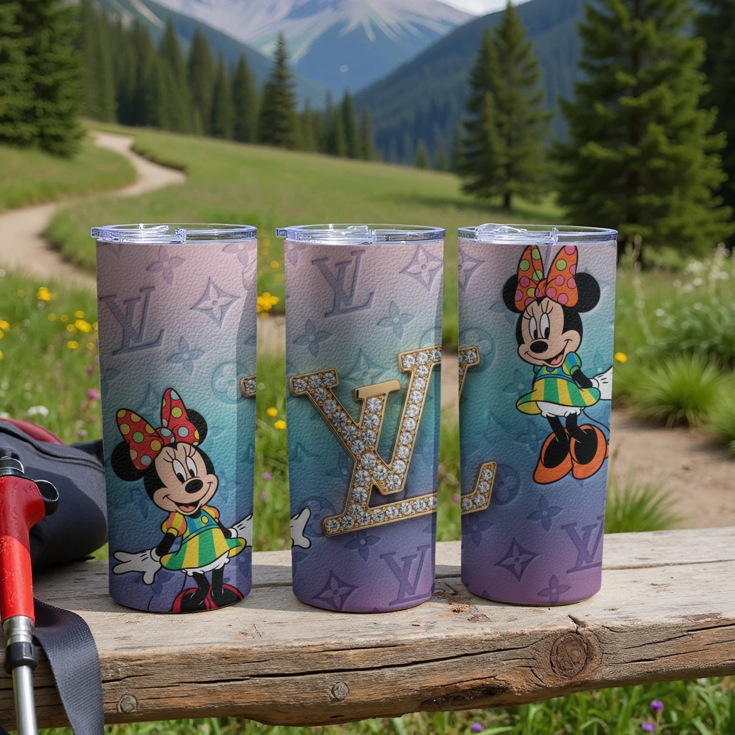 Minnie Mouse Louis Vuitton Inspired Tumbler Travel Cup