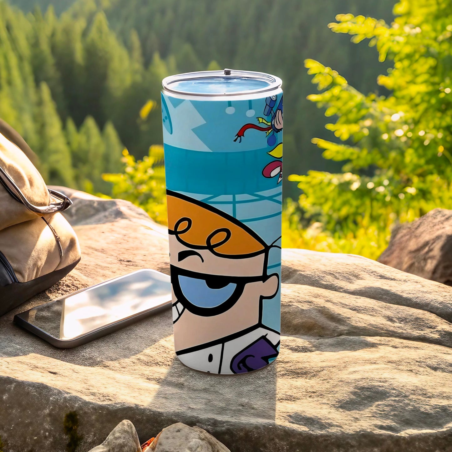 Vibrant Outdoor Cartoon Design Insulated Tumbler Cup
