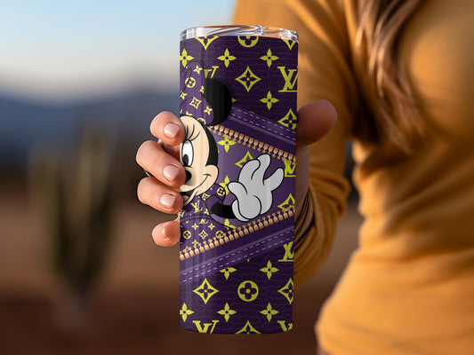 Stylish Purple Cartoon Character Design Tumbler