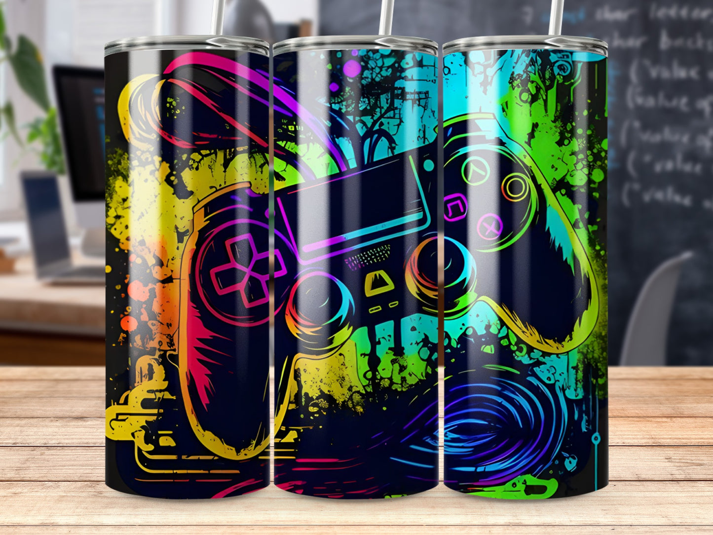Colorful Game Controller Design Tumbler Product