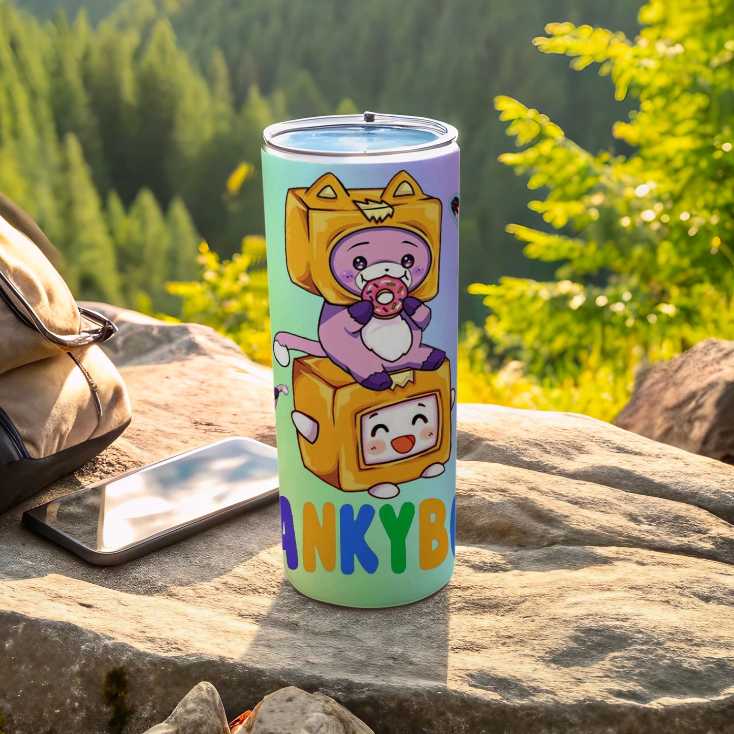 Colorful ANKYBOX Themed Insulated Travel Tumbler