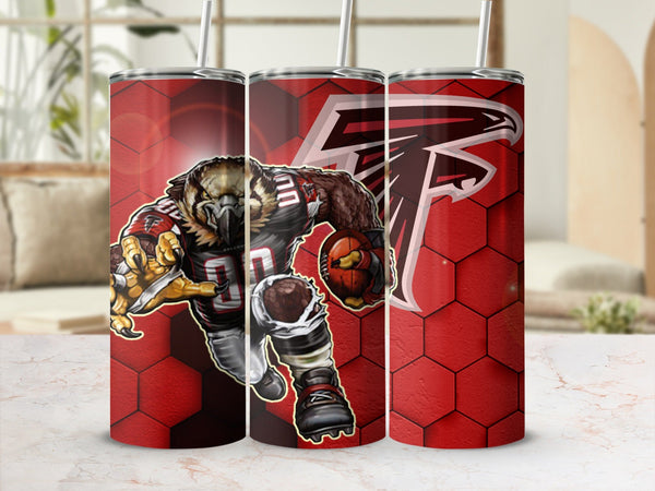 Atlanta Falcons Football Theme Tumbler with Straws