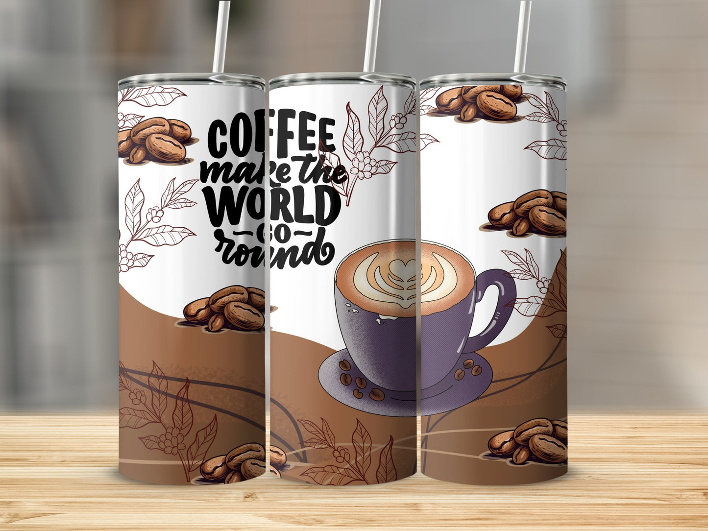 Coffee Make the World Go Round Tumbler Product