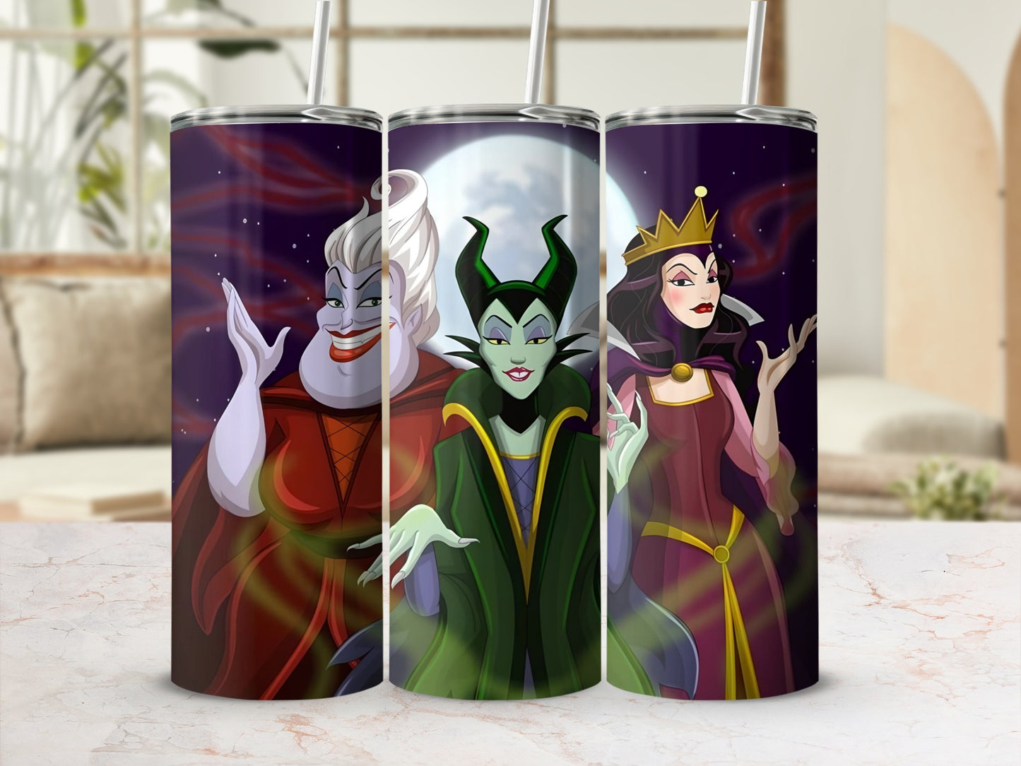 Villain Characters Decorative Insulated Tumbler Cups