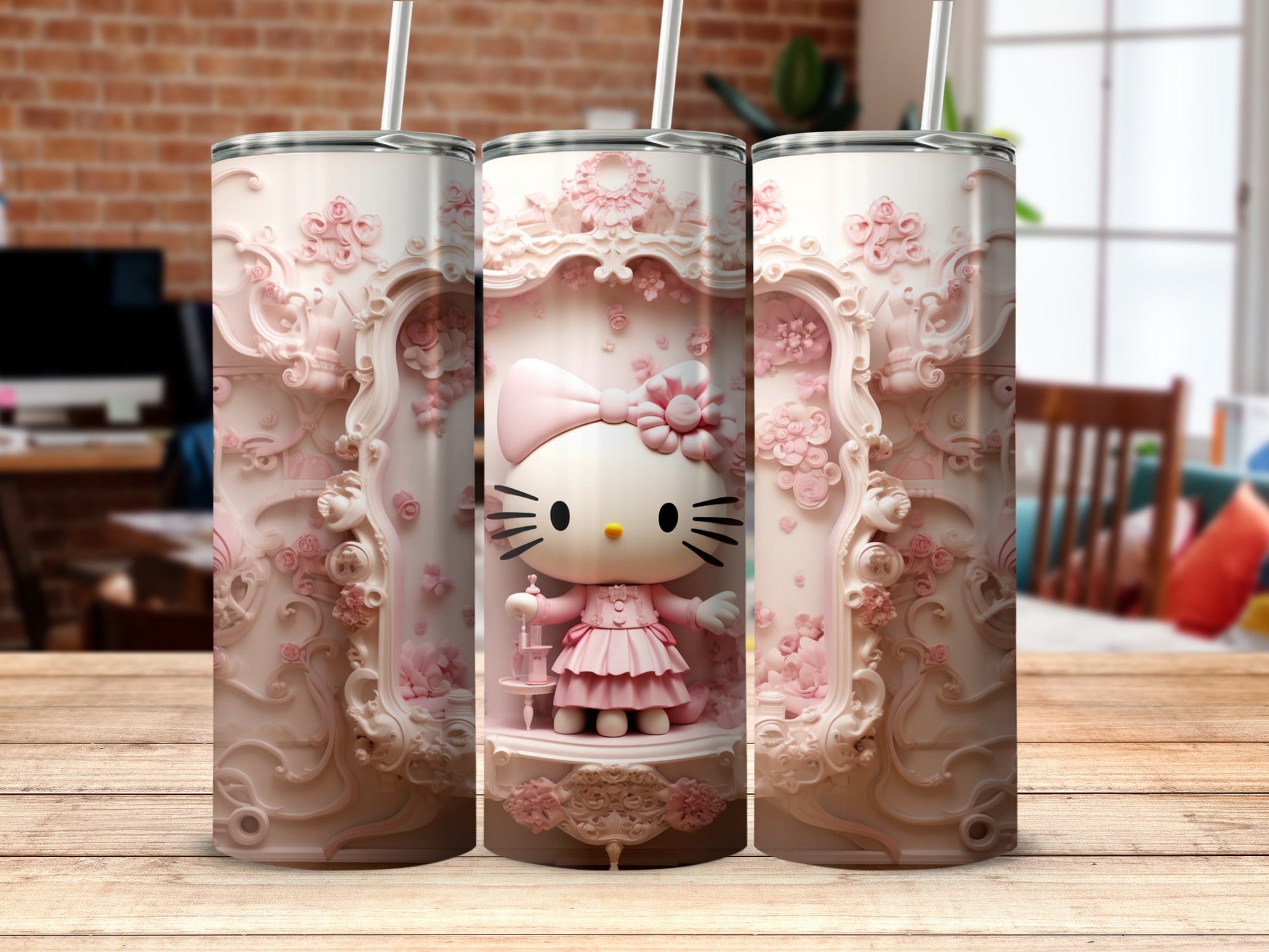 Adorable Hello Kitty Themed Pink Decorative Tumbler