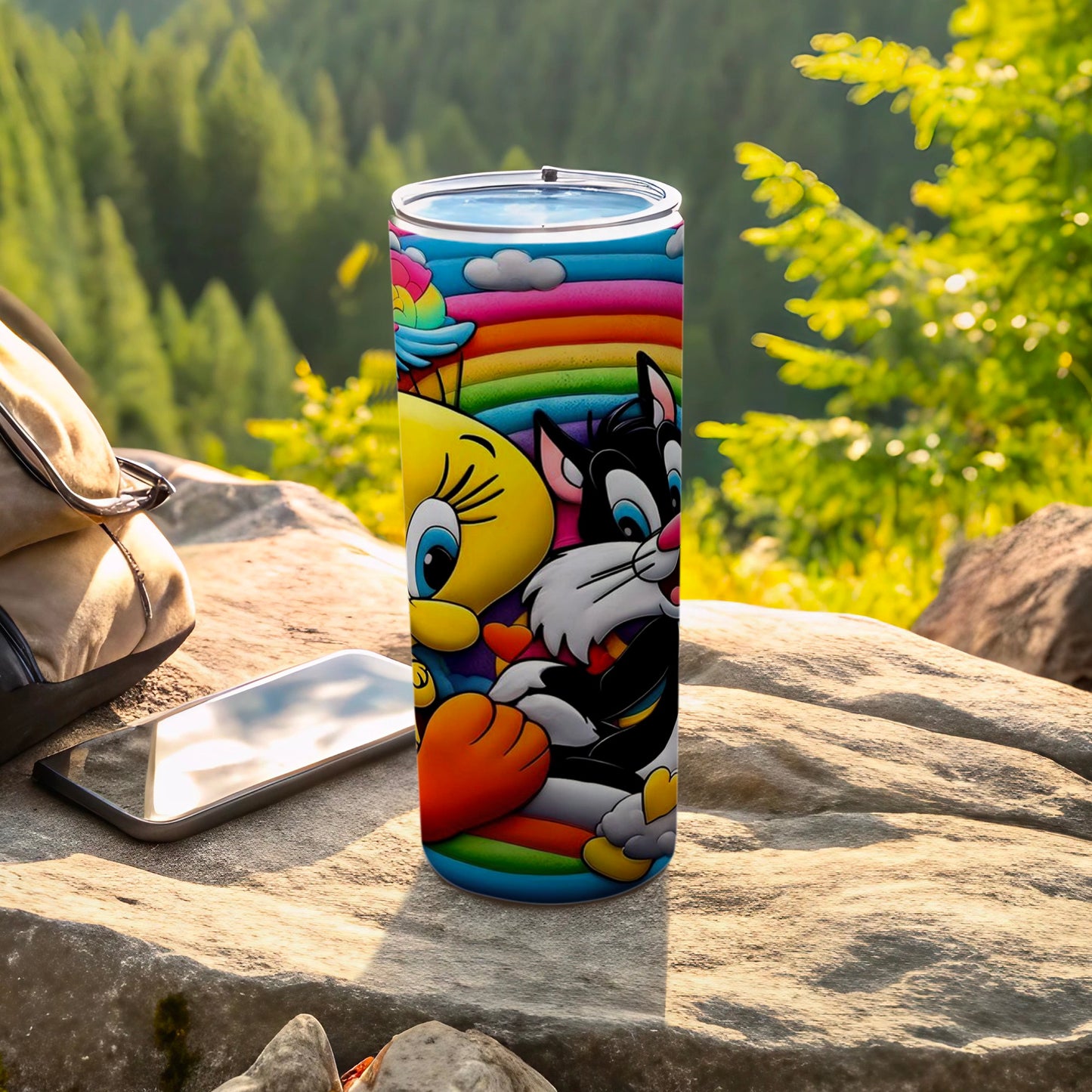 Colorful Cartoon Characters Insulated Tumbler and Travelquip