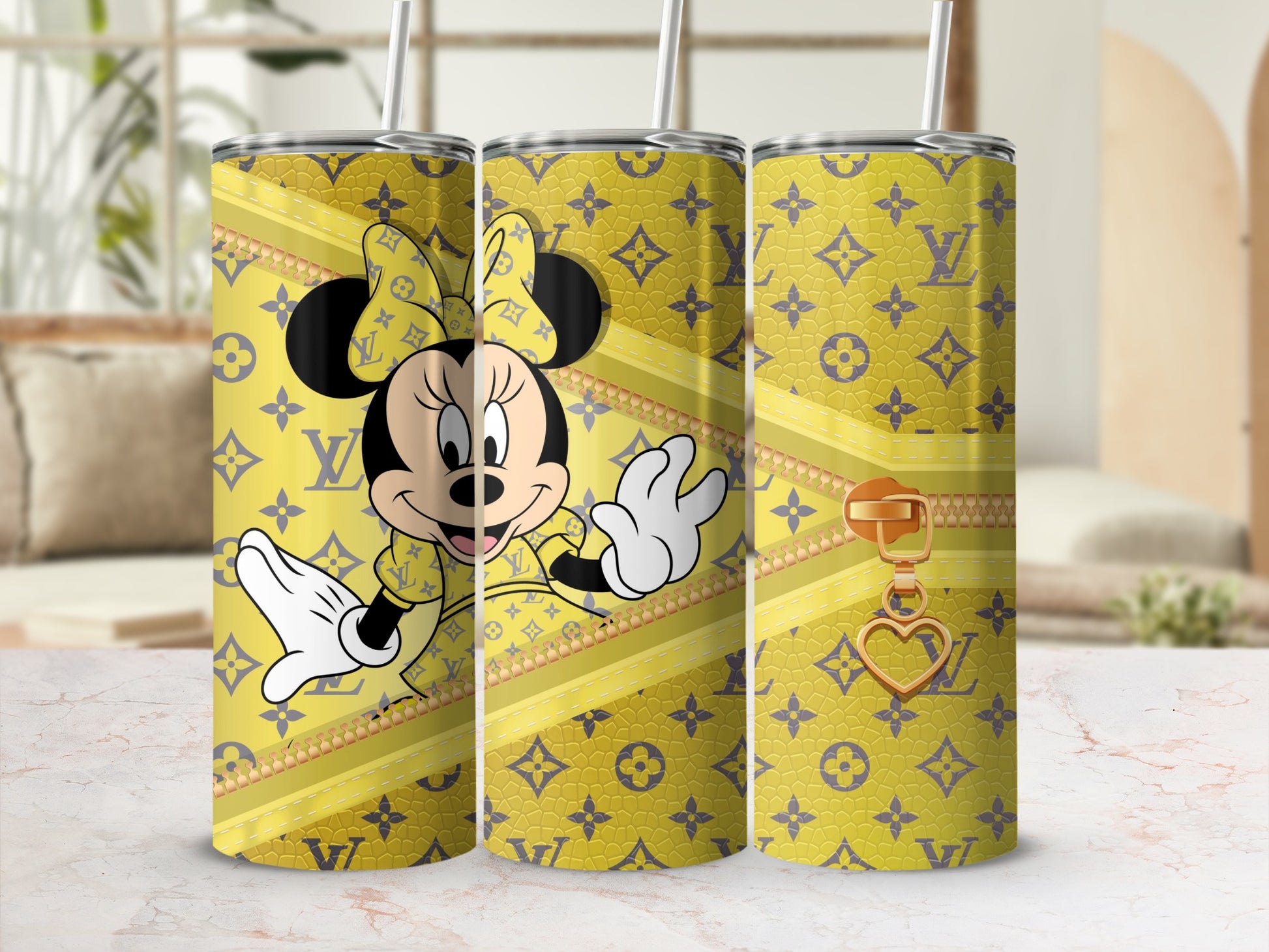 Cute Yellow Cartoon Character Pattern Insulated Tumbler