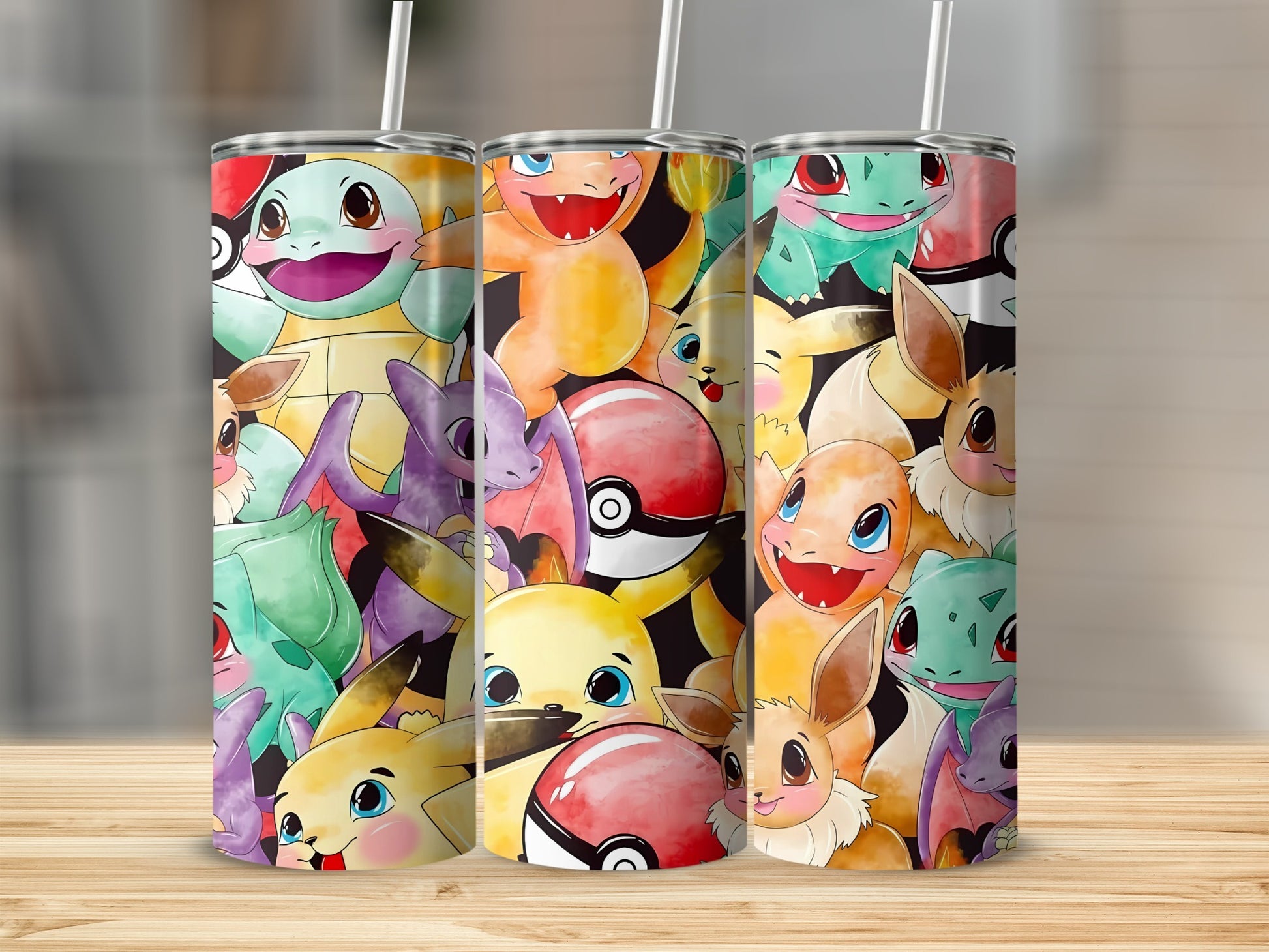 Colorful Cute Characters Tumbler Cartoon Design Drinkware
