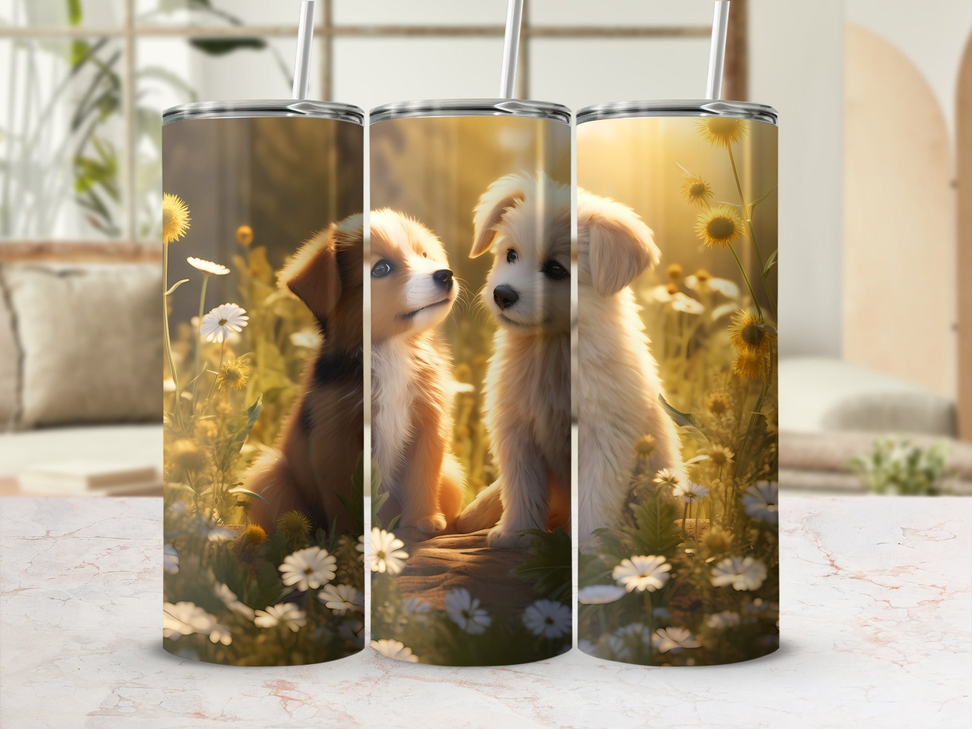 Adorable Puppies Golden Field Flowers Tumbler product type
Tumbler
Puppies
Dogs
Flowers
Daisy
Field
Meadow
Sunlight
Goldenhour
Nature
Outdoors
Cute
Adorable
Sweet
Joyful
Happy
Aesthetic
Canine
Gift
Petlover