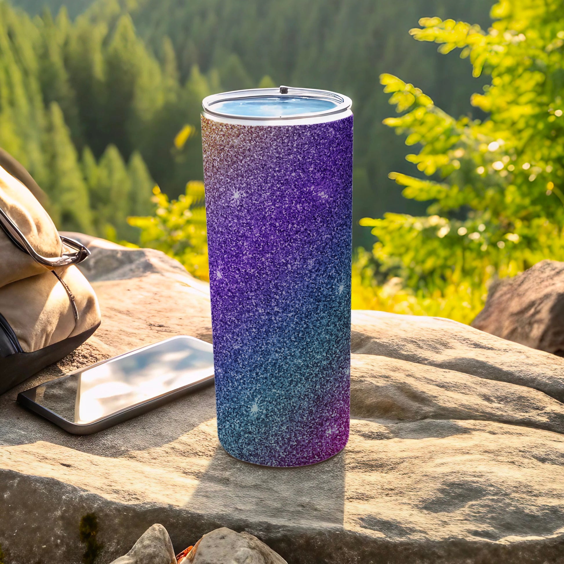Gradient Glitter Starry Purple Blue Tumbler product type