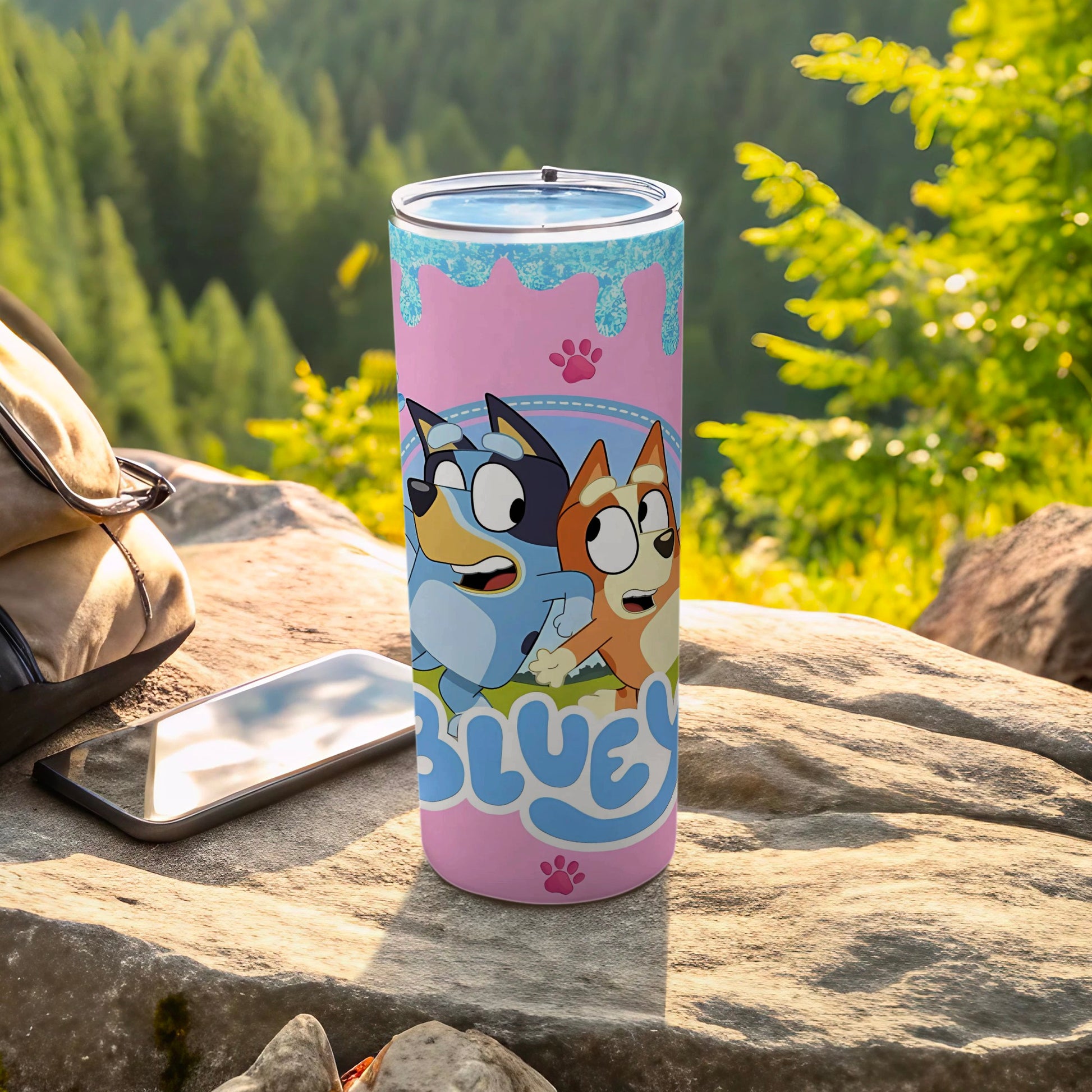 Bluey and Bingo Cartoon Character Tumbler