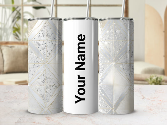 Personalized Geometric Pattern Travel Tumbler Cup
