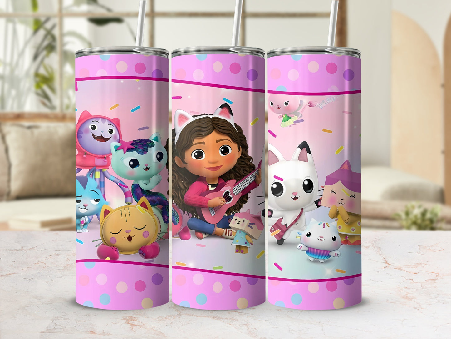 Colorful Cartoon Characters Design Tumbler Product