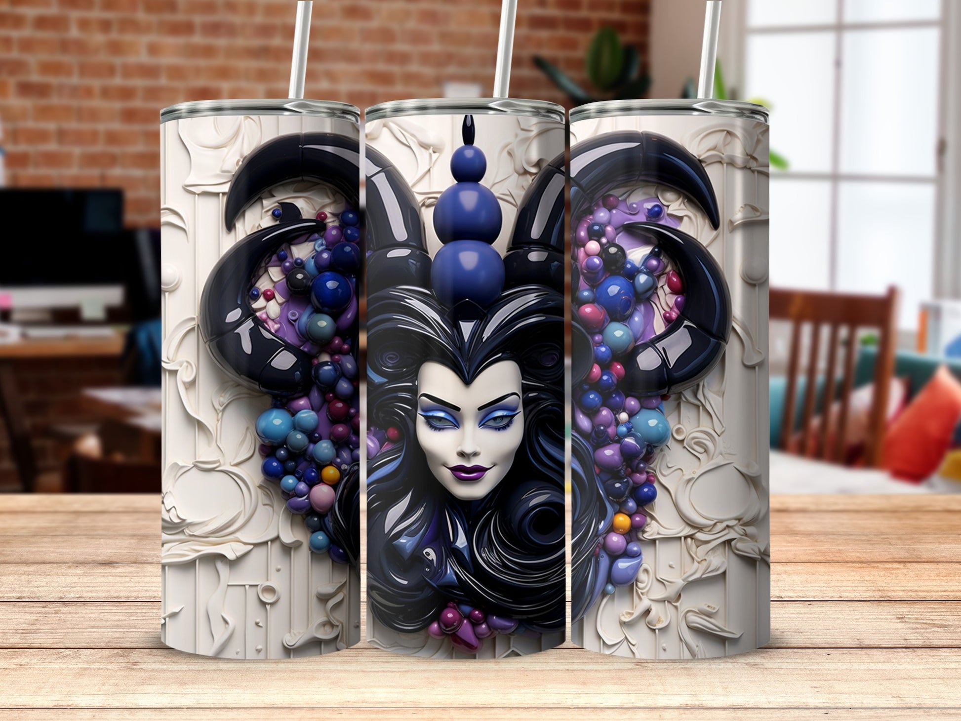 Gothic Villain 3D Tumbler Stunning Dark Fantasy Design