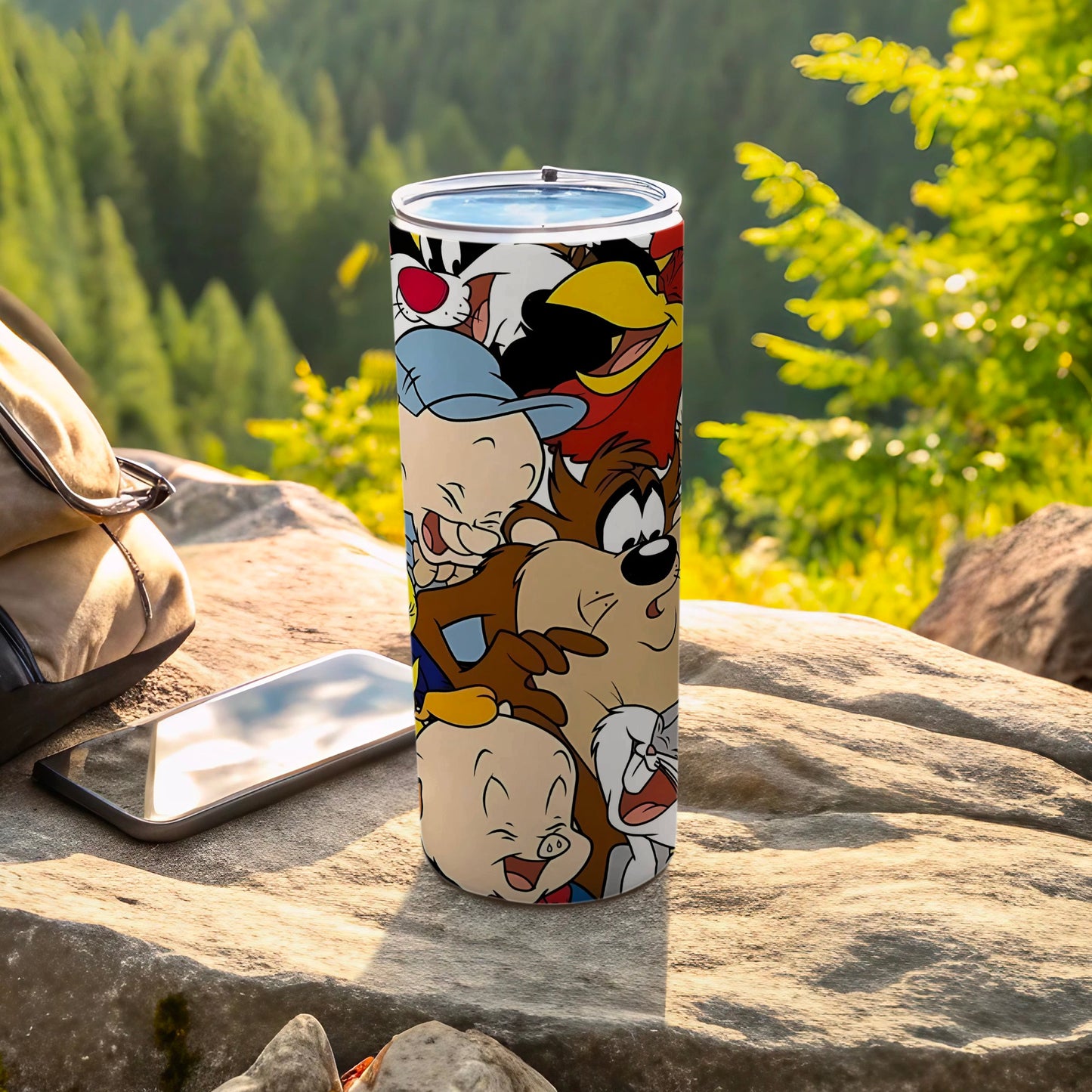 Cartoon Characters Design Travel Tumbler for Outdoor Use