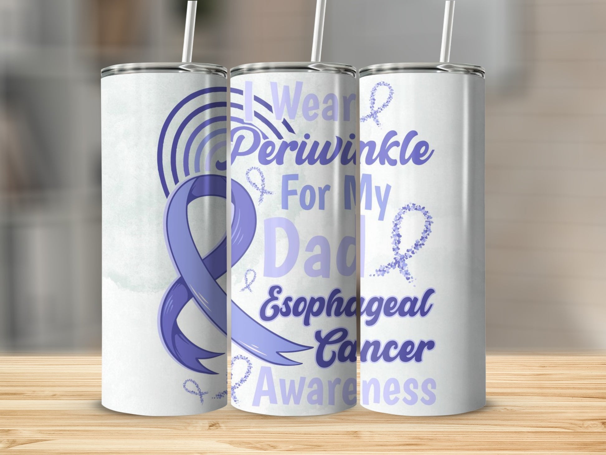 I Wear Periwinkle For My Dad Esophageal Cancer Tumblers
