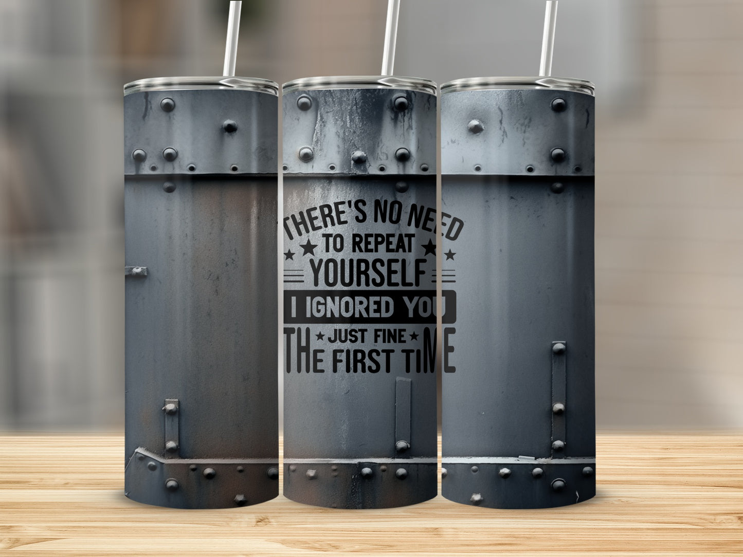 I Ignored You Just Fine The First Time product type

Ignored You Quote
Sarcastic Humor
Funny Tumbler
Just Fine Message
First Time Joke
Metal Design
Riveted Style
Industrial Look
Grey Tumbler
Grunge Aesthetic
Drinkware Gift
Beverage Container
Insulated Cup
Travel Mug
Adult Humor
Coworker Gift
Friend Gift
Gag Gift Idea
Unique Drinkware
Quote Tumbler