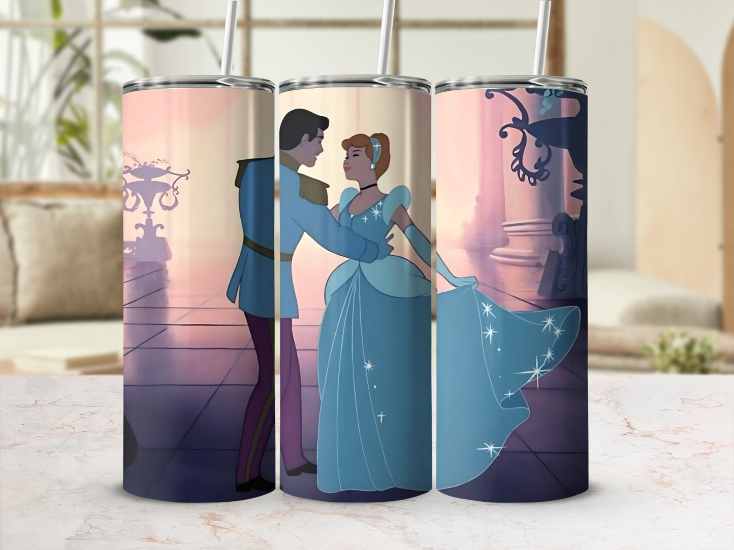 Cinderella and Prince Charming Dance Scene Tumbler