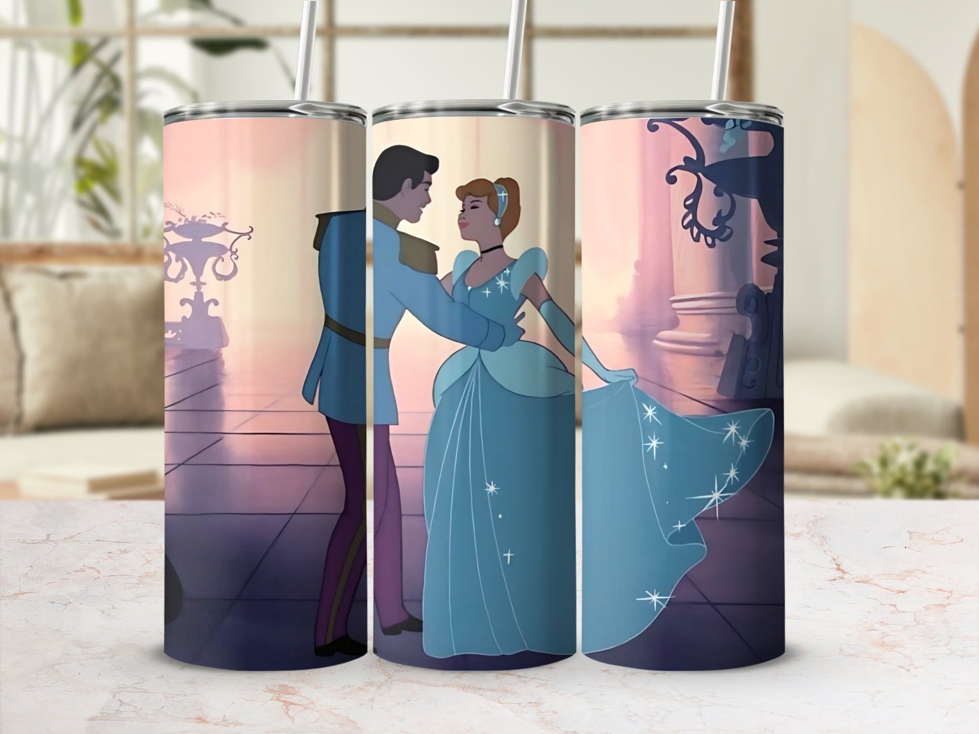 Cinderella and Prince Charming Dance Scene Tumbler