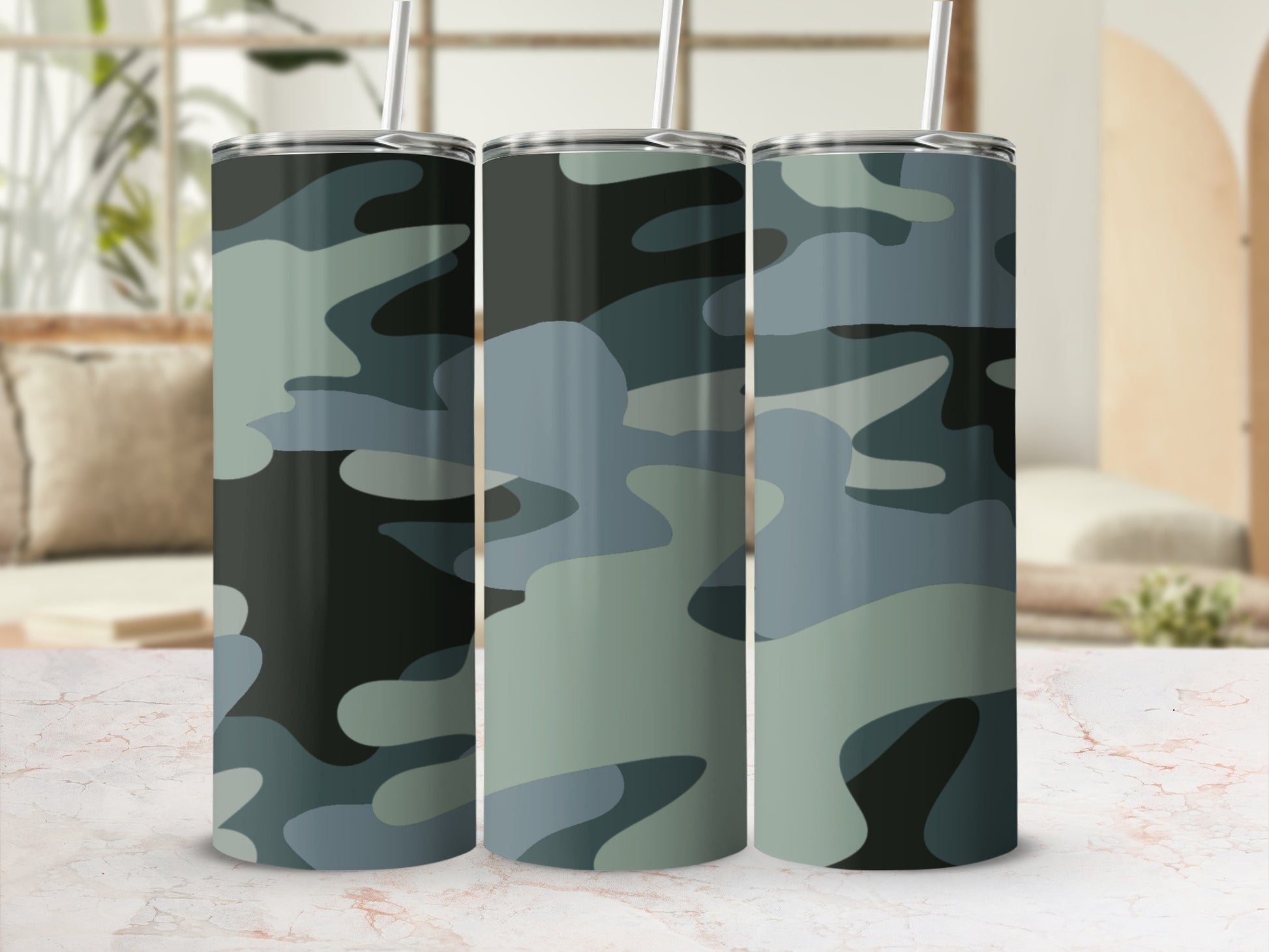 Camo Pattern Insulated Stainless Steel Tumbler Drinkware