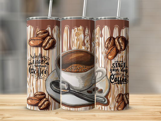 Adulting is Hard Without Coffee Design Tumbler