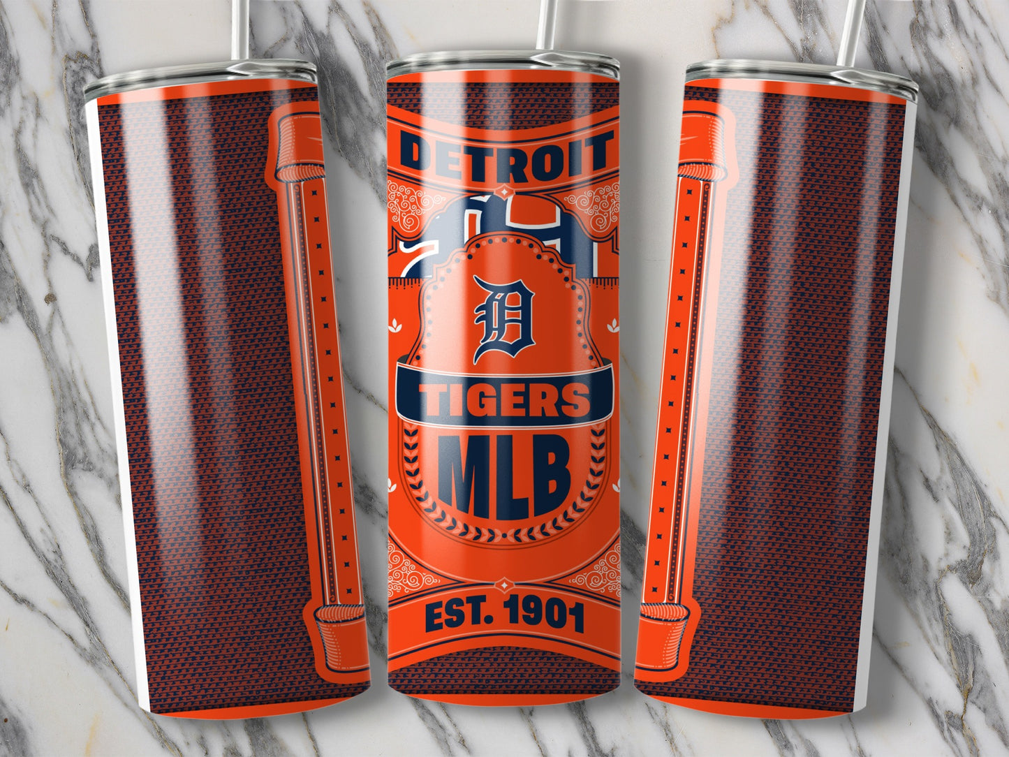 Detroit Tigers MLB Established 1901 Logo Image Tumbler