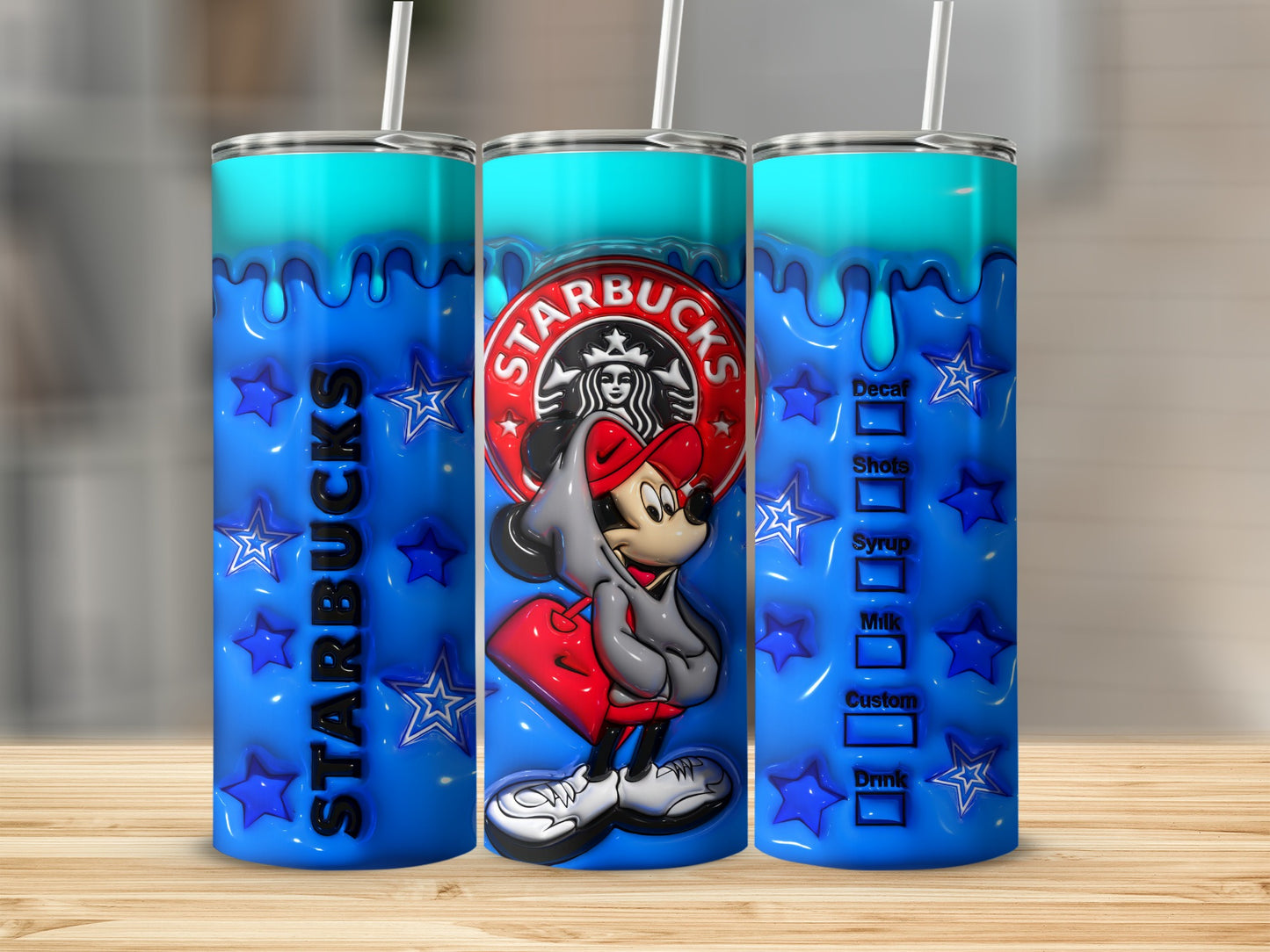 Cute Cartoon Theme Starbucks Inspired Tumbler