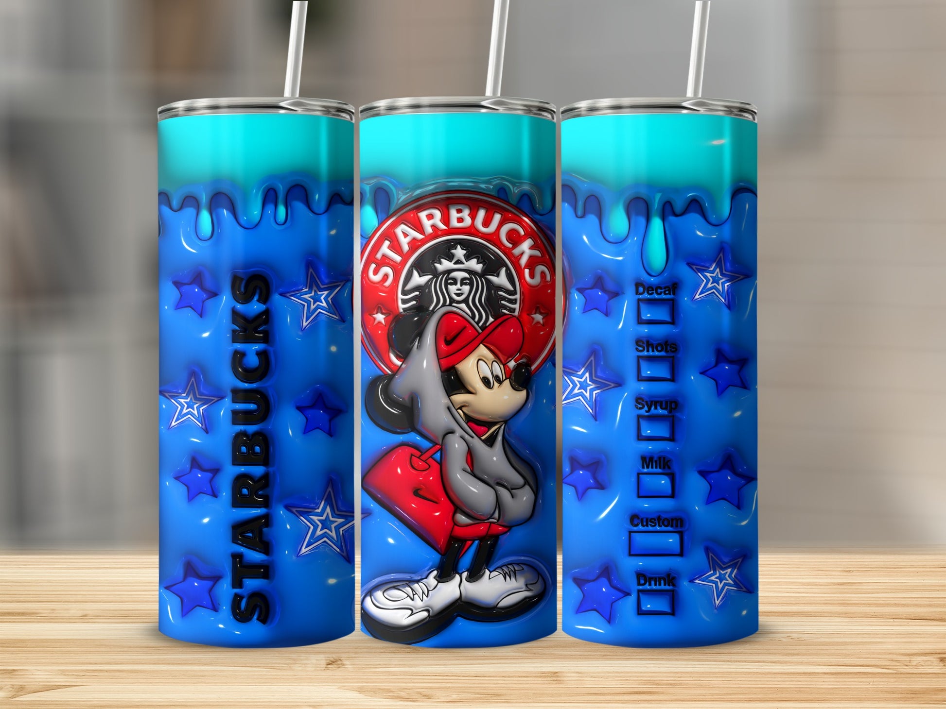 Cute Cartoon Theme Starbucks Inspired Tumbler