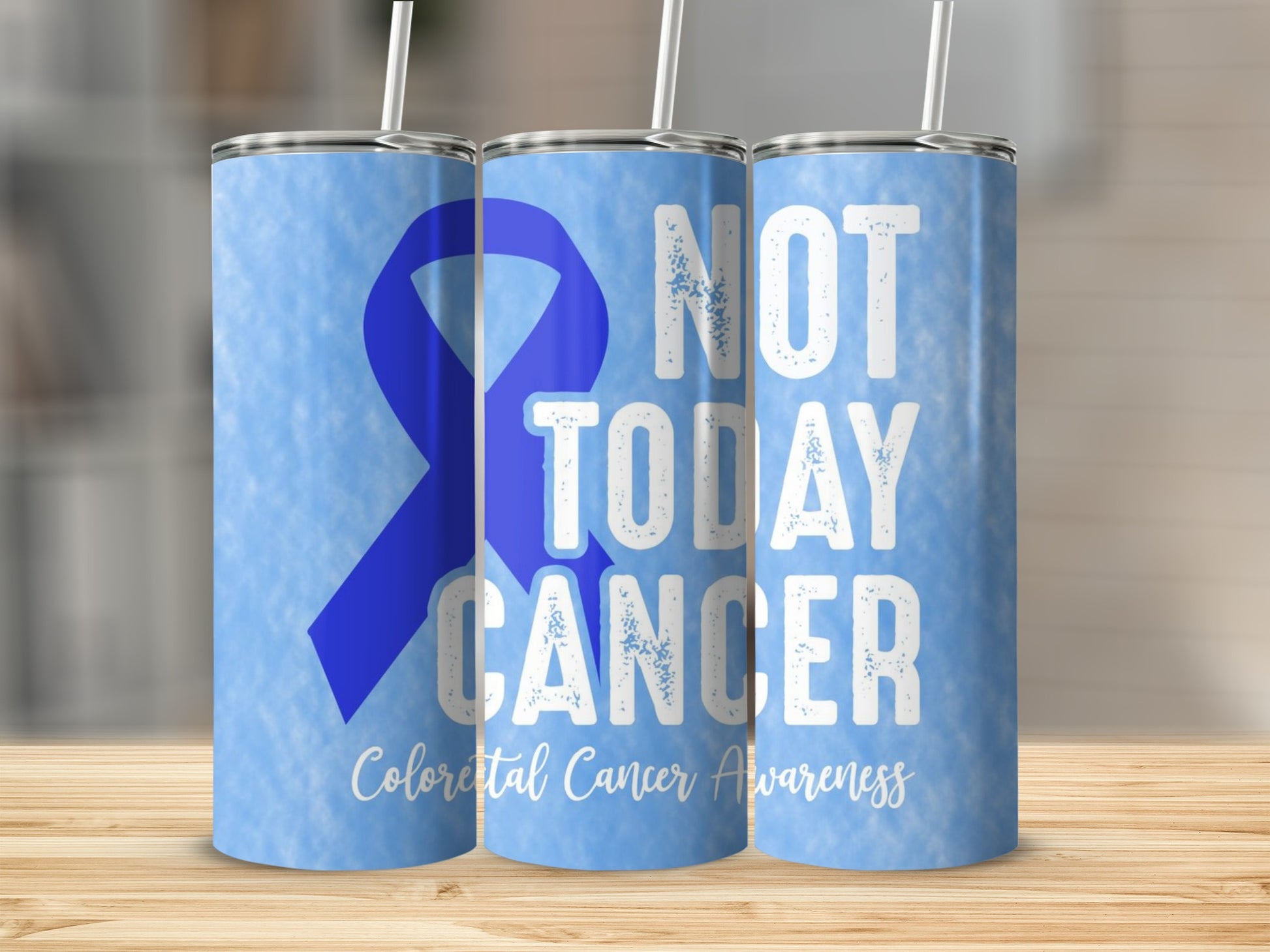 Not Today Cancer Colorectal Cancer Awareness Tumbler
