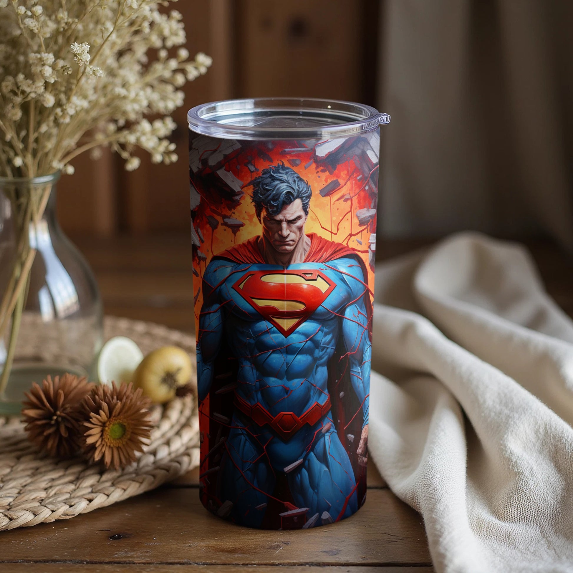 Superman Heroic Design Insulated Tumbler Cup