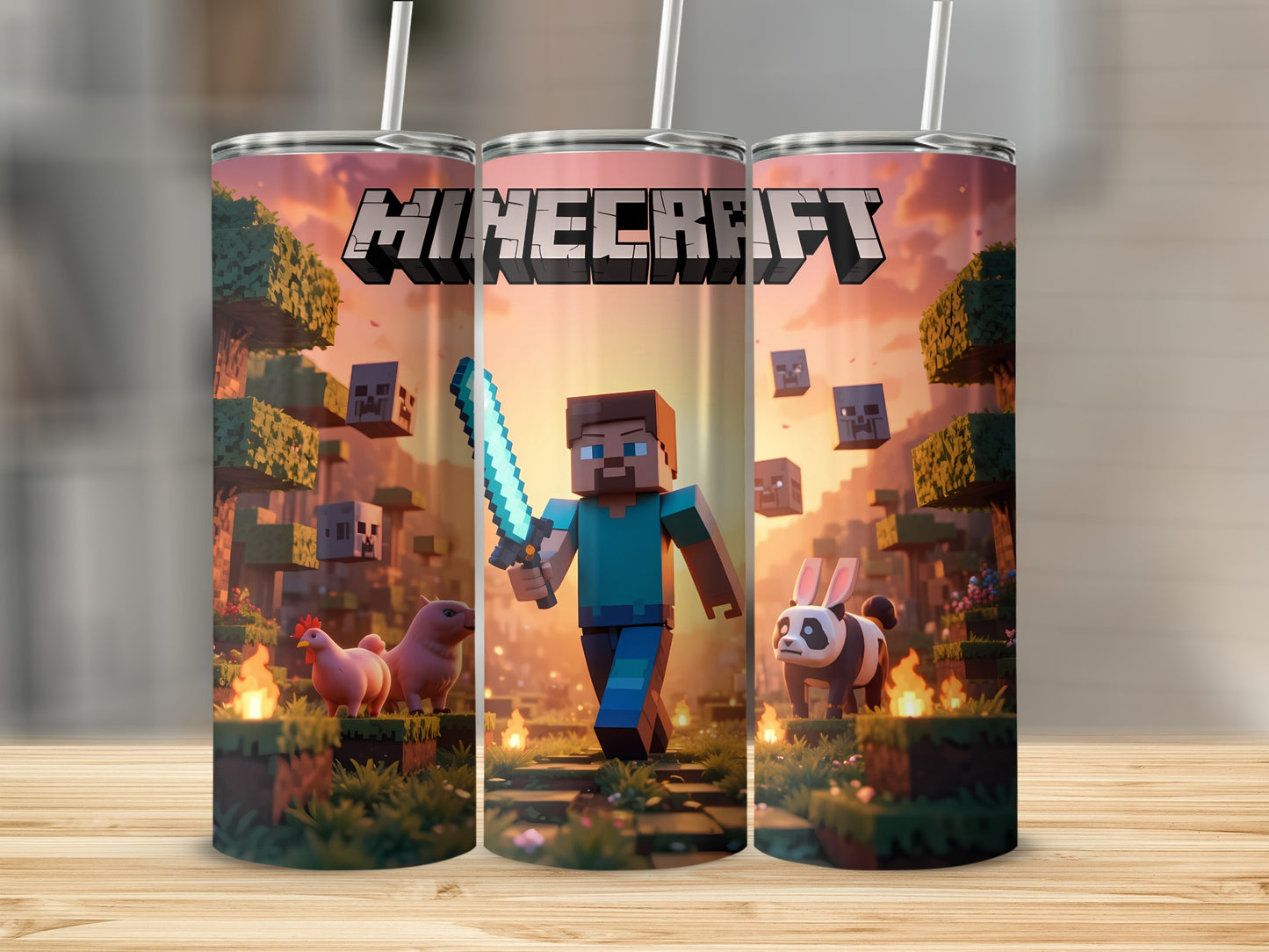 Minecraft Game Character Themed Tumbler Cup