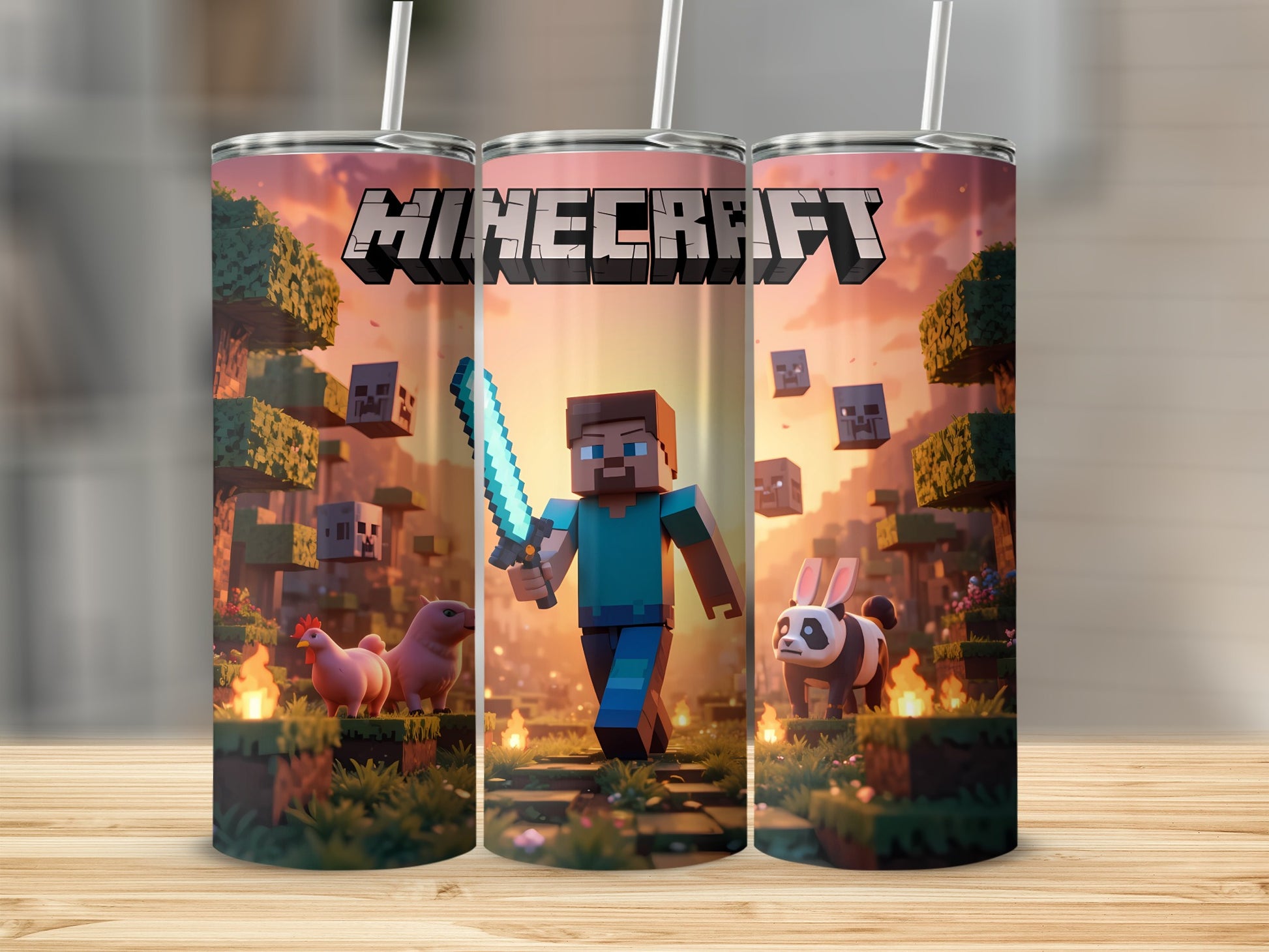 Minecraft Game Character Themed Tumbler Cup