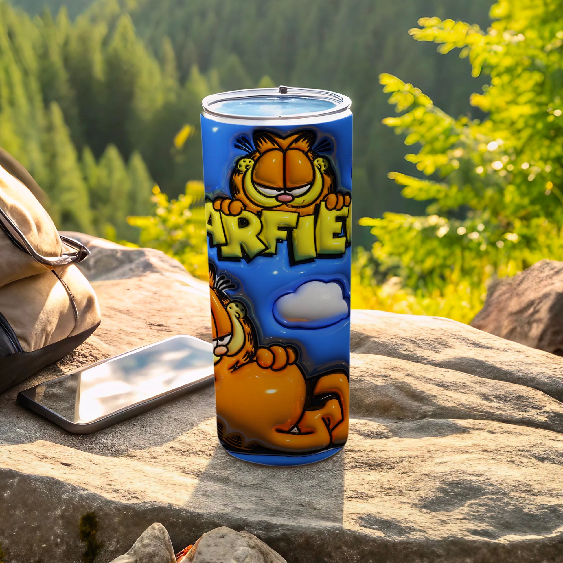 Garfield Cartoon Character Blue Orange Tumbler product type