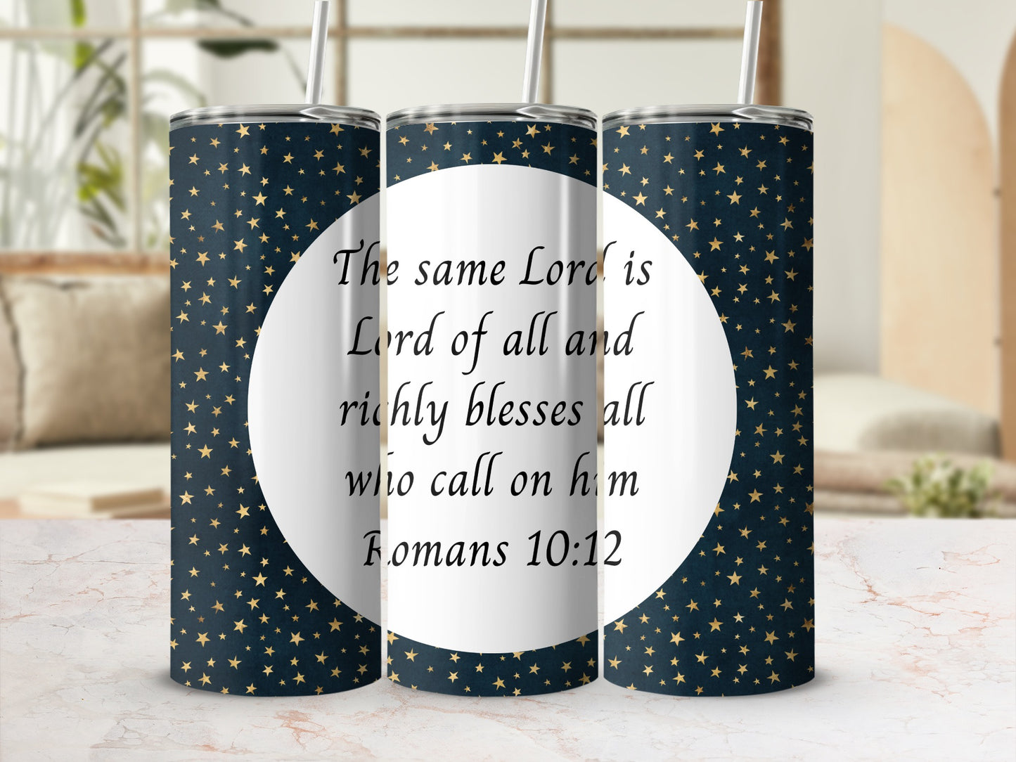 Romans 10:12 The Same Lord Inspirational Tumbler